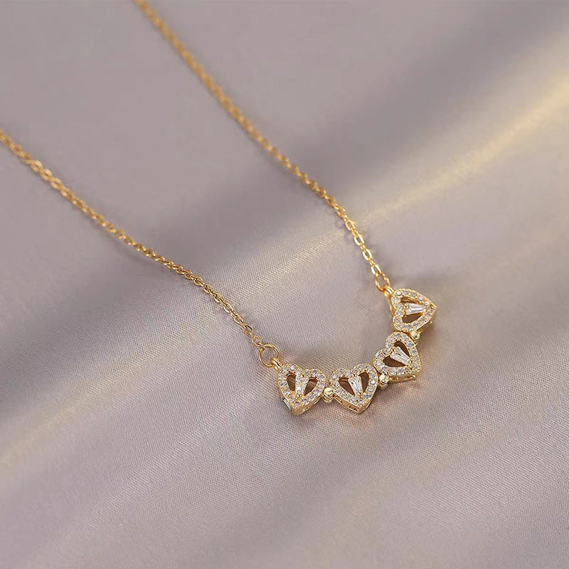 4 Heart Magnetic Trendy High Quality Necklace