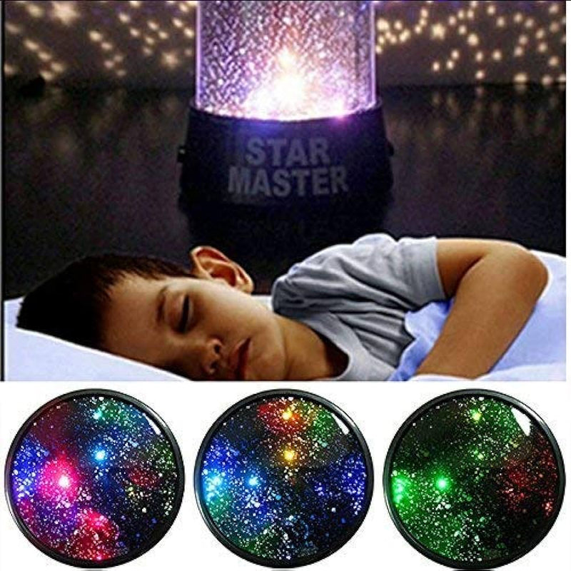 Star Master Galaxy Night LED Lights Projector Mood Lamp Star Projection Cell Operated