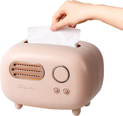 Multifunctional Cute Retro Radio Model Tissue Box