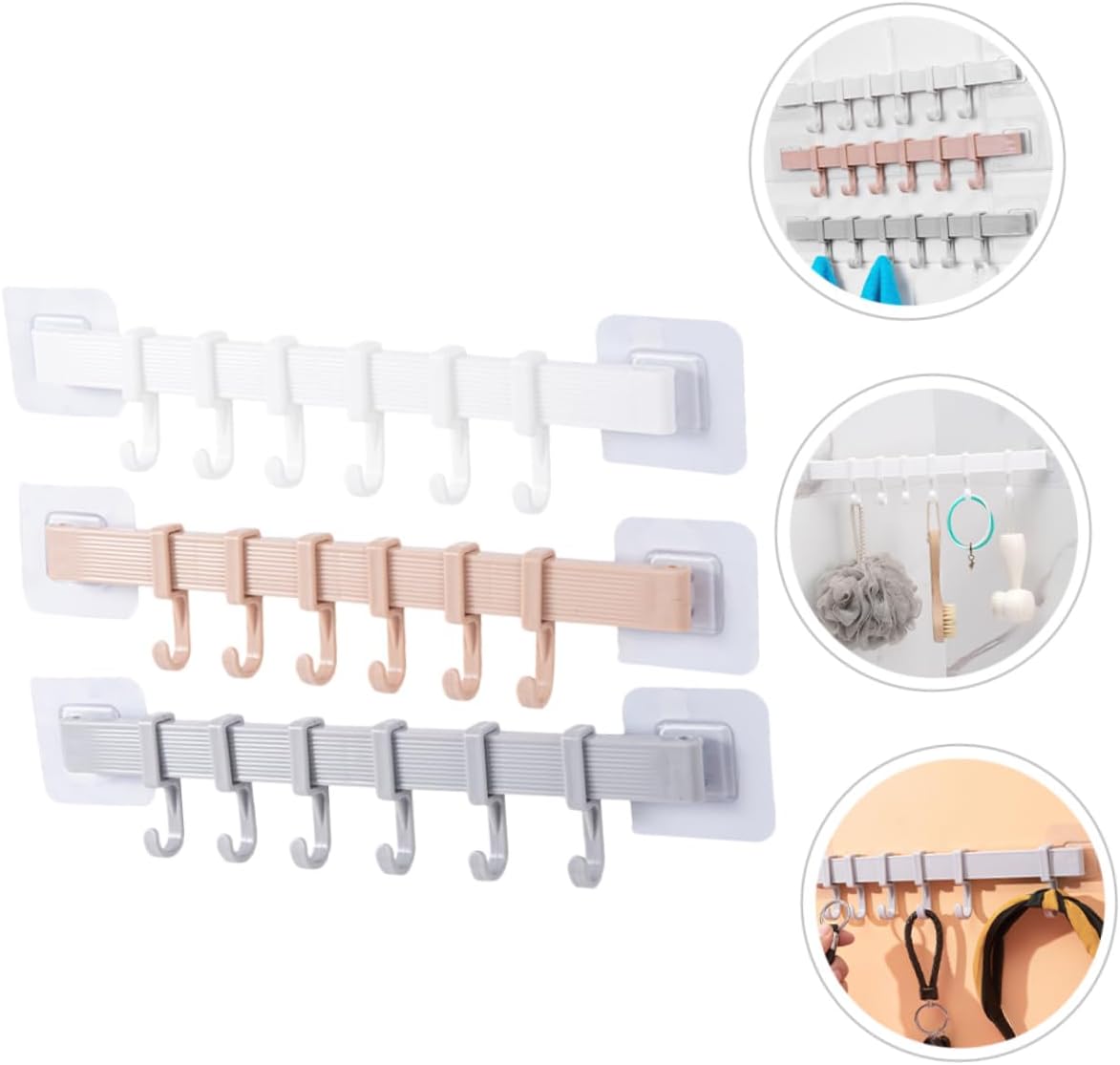 Multifunction Storage Hook Cupboard Organizer Storage Rack 6 Hook