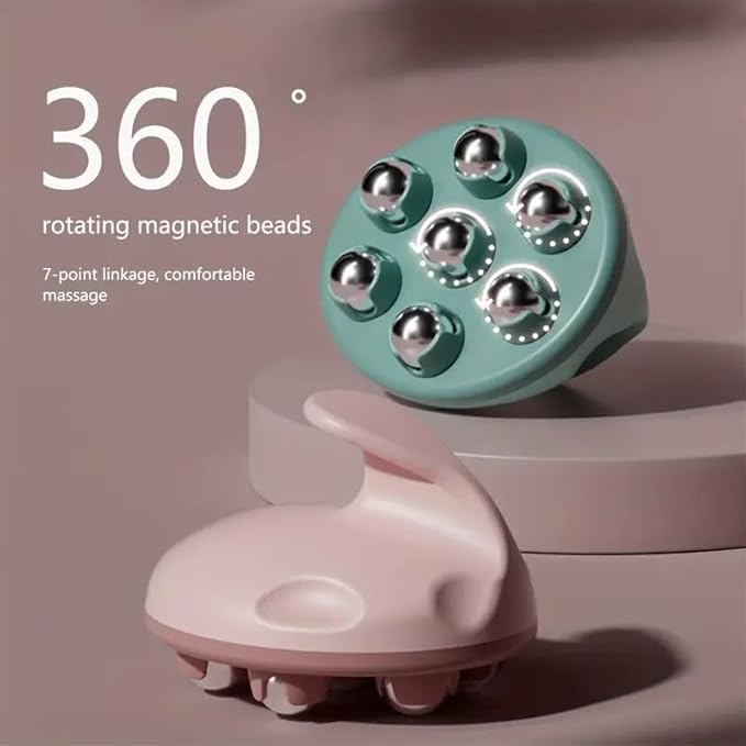 360 Degree Magnetic Roller Ball Hand Held Massager Easy Hand Grip Deep Tissue Massage Roller For Muscle Neck Foot Leg Thighs