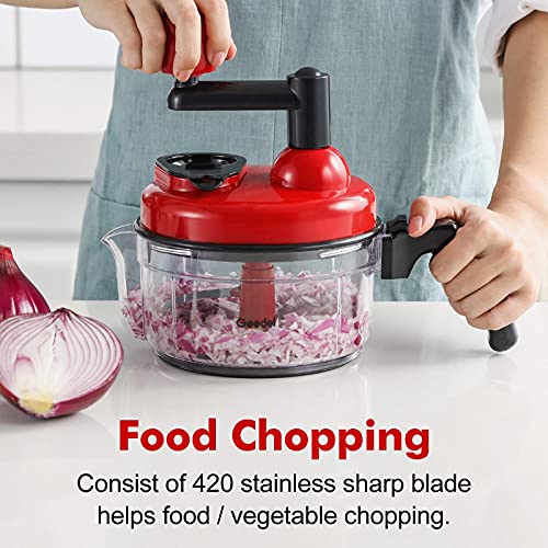 Hand Crank Food Processor Chopper For Vegetables