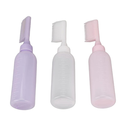 Hair Oil Comb Bottle Hair Dye Dispenser Bottle With Comb