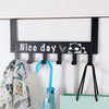 Nice Day Cartoon Door Back Hanger With 6 Hooks Iron Material Punch-Free