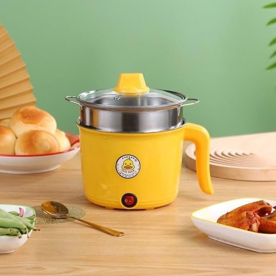 Multifunctional Electric Hot Pot Nonstick Cooker And Steamer Hot Pot With Lid 1.8L