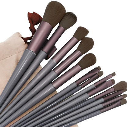 13 Pcs Makeup Brushes Set With Pouch Blending Beauty Soft Make Up Tool