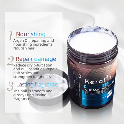 Keratin Moisturizing & Smooth Creamy Hair Mask 500ml