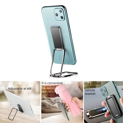 360 Rotation Foldable Phone Ring Holder Multi Angle Viewing, Portable Desk Stand For Smartphone