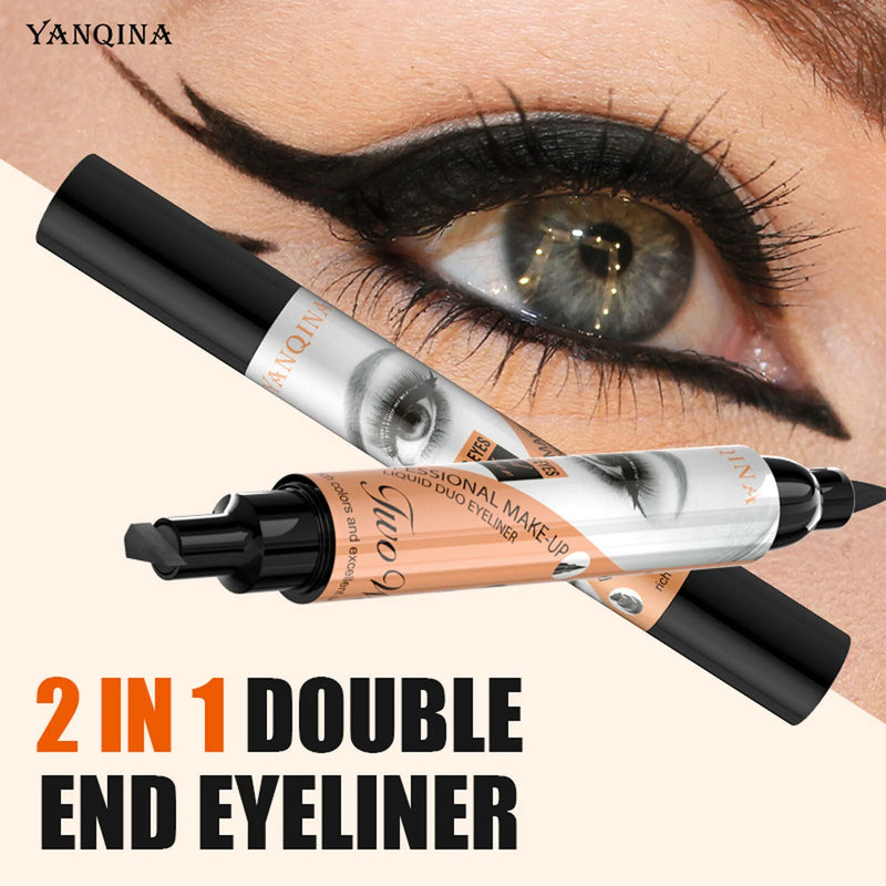 Yanqina 2in1 Double End Waterproof Stamp Eyeliner