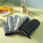 Heat Resistant Cotton Microwave Oven Gloves Oven Pot Holder Baking Glove