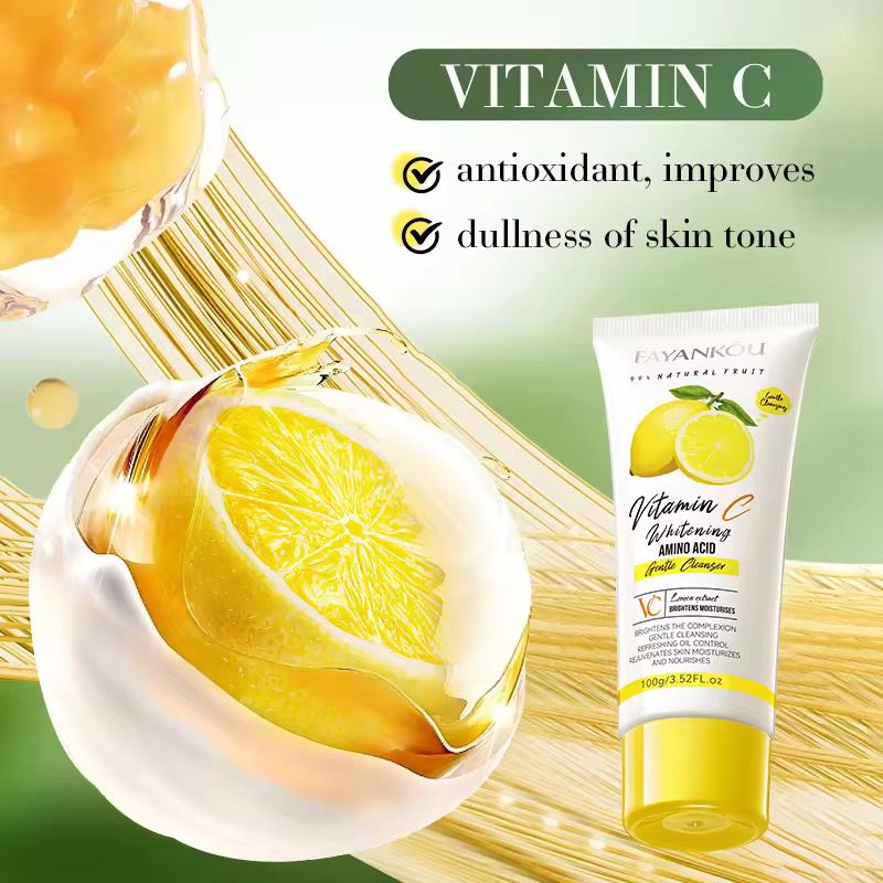 FAYANKOU Lemon Extract Vitamin C Whitening Oil Control Moisturizing Smooth Brightening Face Wash
