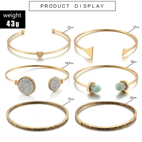 Fashion jewelry 6 Pcs High Quality Bracelet Set