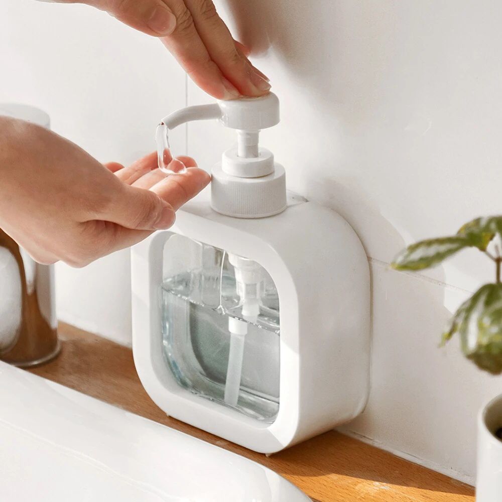 Large Capacity Press Clear Liquid Soap Dispenser Bottle 500ml