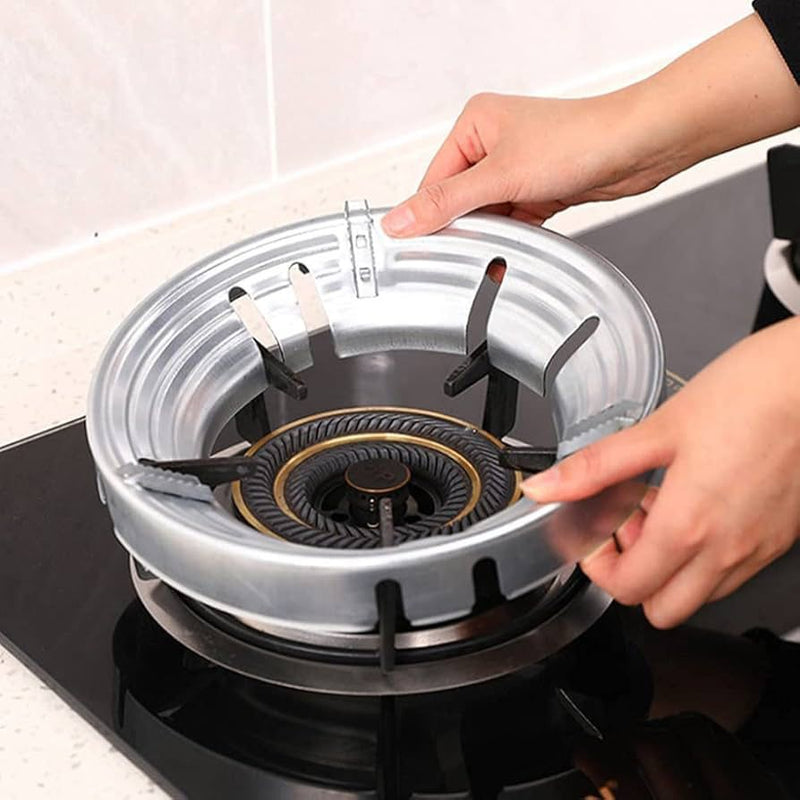 Flame Protector Fireproof Windshield Gas Stove Energy Saver Windproof Ring Bracket