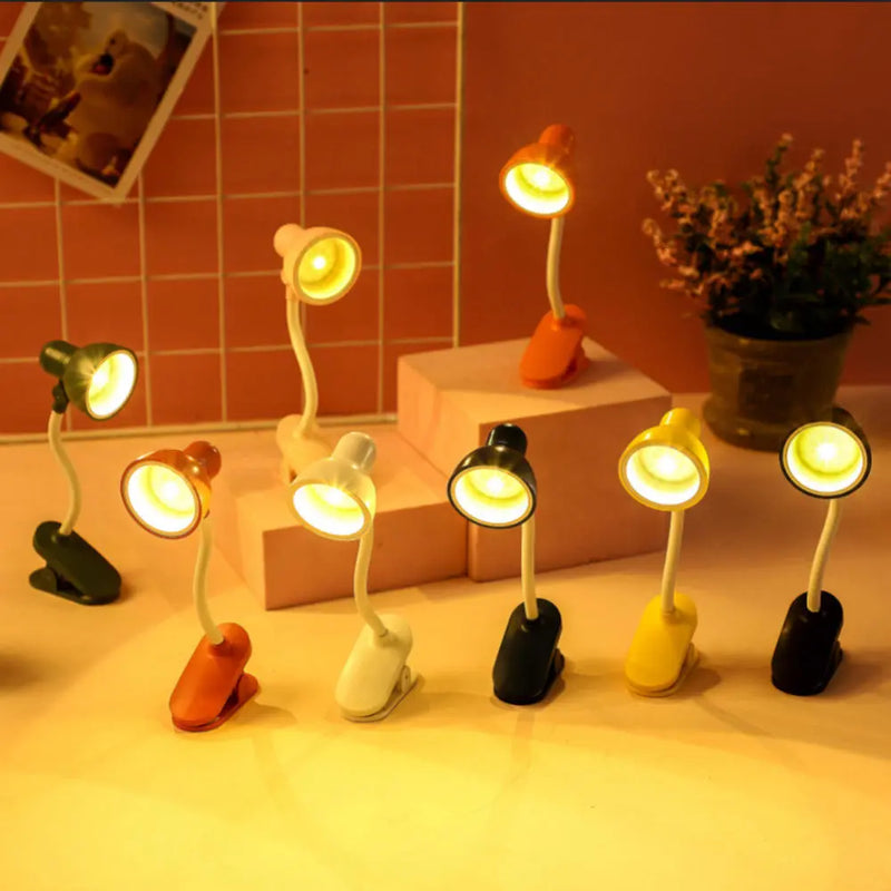 360 Rotatable Cute Mini LED Night Light Table Lamp With Mount Clip