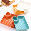 Square Dumpling 3Pcs Plate Set