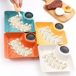 Square Dumpling 3Pcs Plate Set