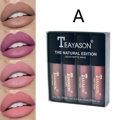 Teayason Liquid Matte Minis Lip Gloss 4pcs Set