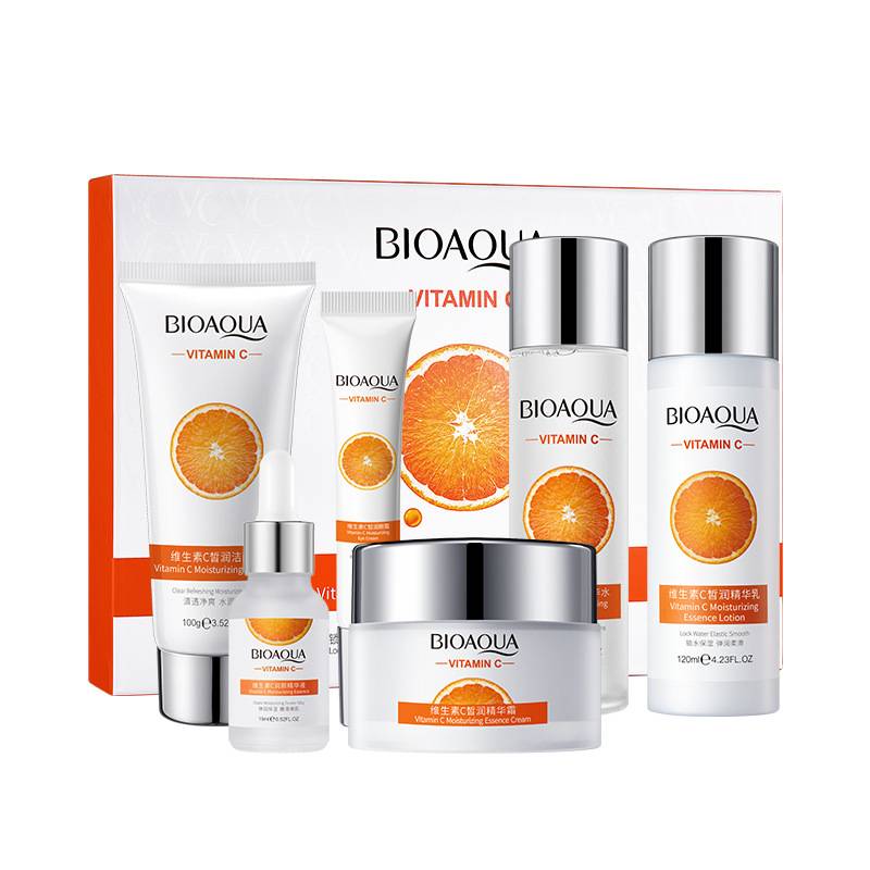 BIOAQUA 6in1 GIFT Box Vitamin C Moisturizing Beautiful Hydrating Shrink Pore Skin Care Set