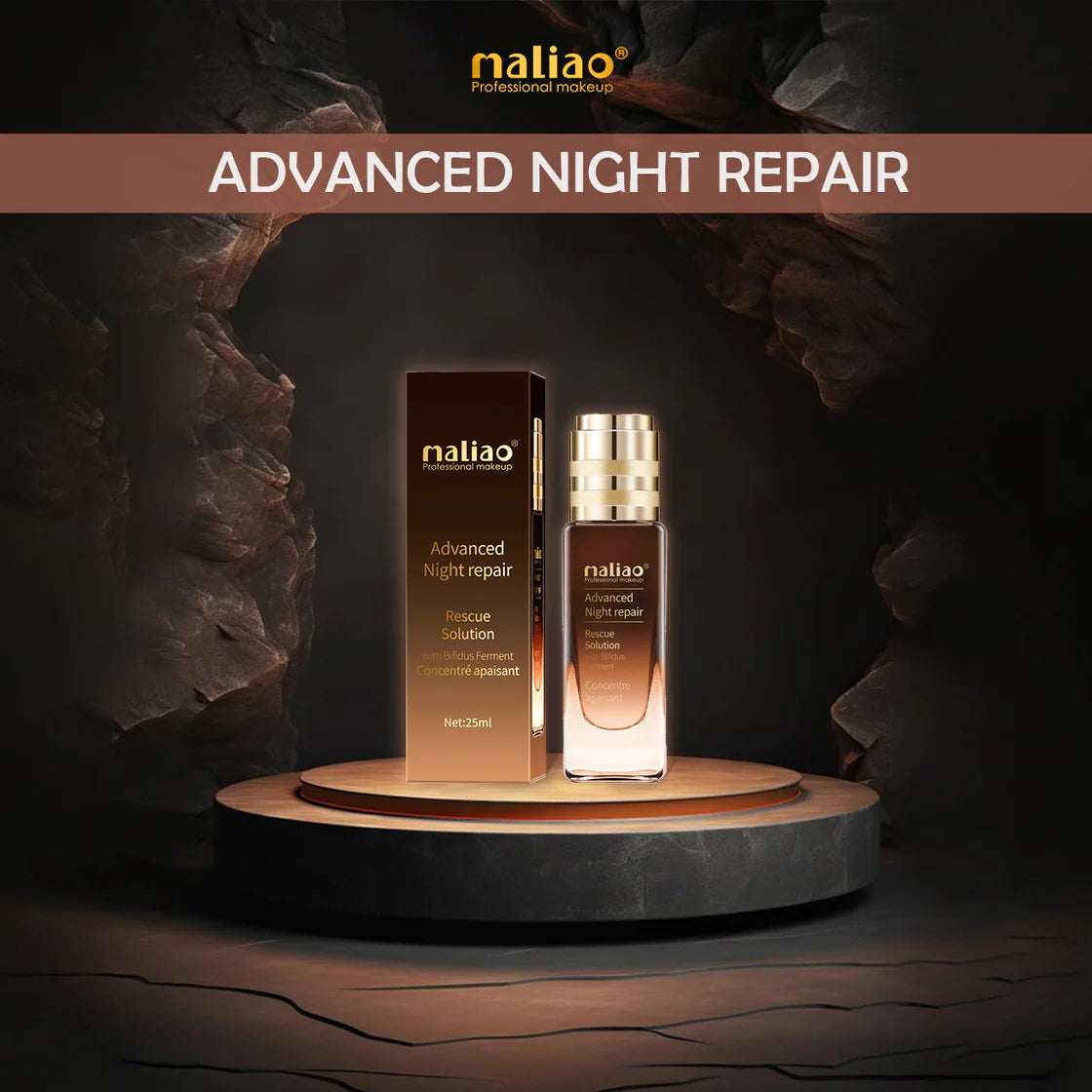 Maliao Advanced Night Repair Rescue Solution Serum With Bifidus Ferment