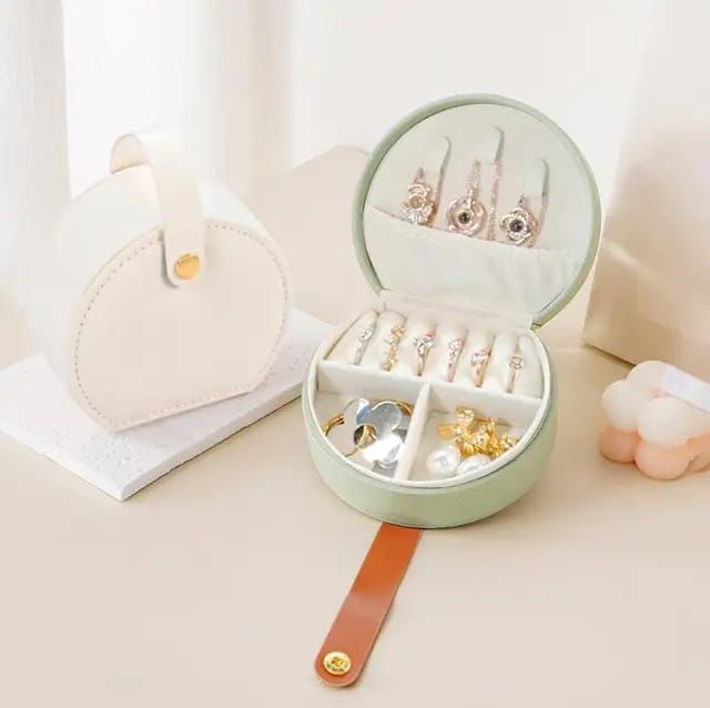Multipurpose Mini Jewelry Organizer PU Leather Jewelry Case Storage Box