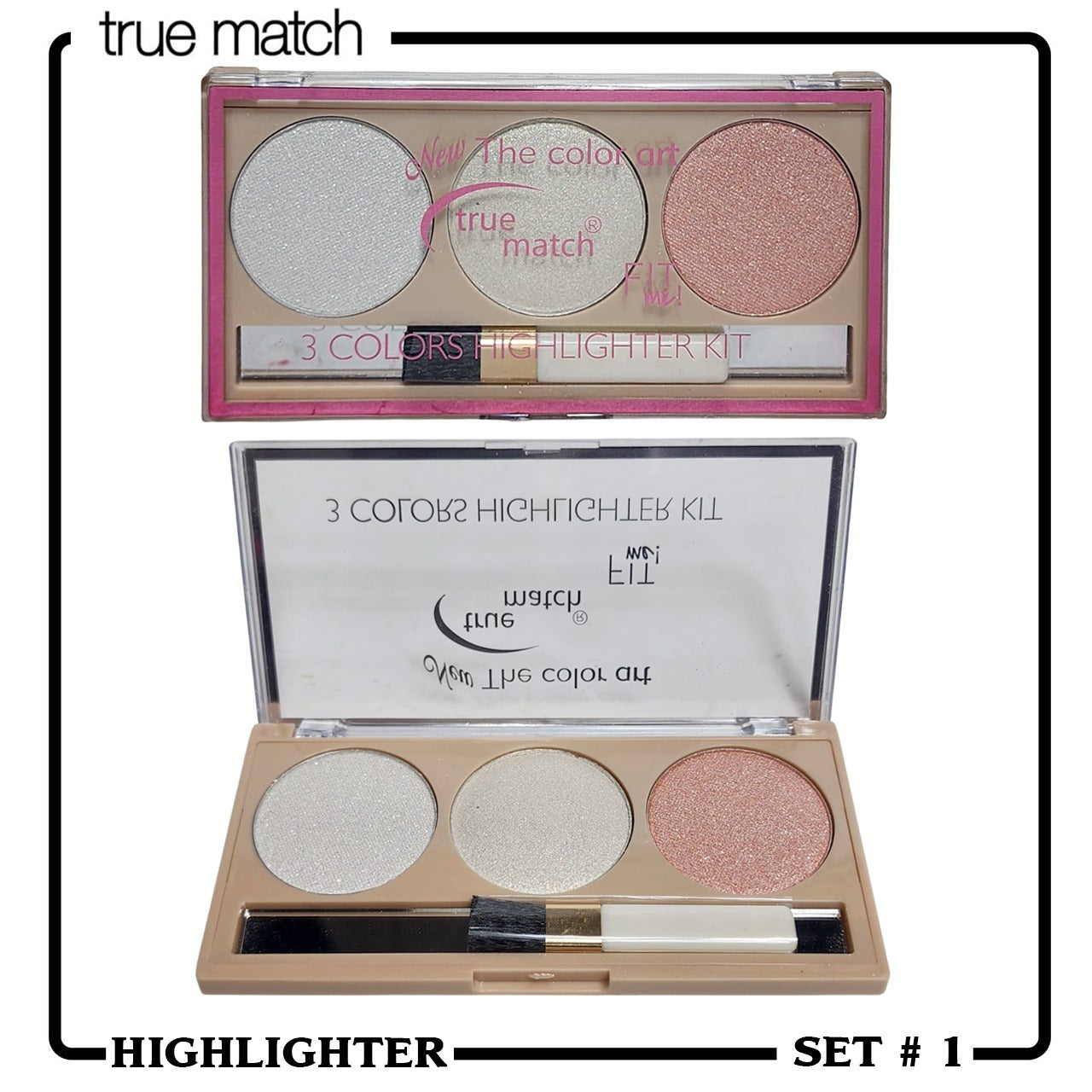 True Match Fit Me Fashion Trend The Color Art 3 Color Highlighter Palette