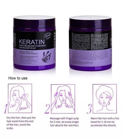 Lavender Hair Care Balance Keratin Hair Mask & Hair Treatment for Healthy Scalp 500ml