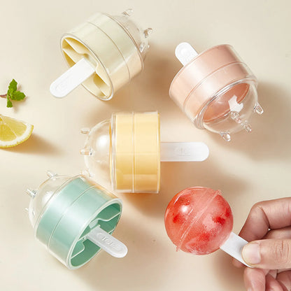 Popsicles Ice Ball Mold Easy Demolding Lollipop Ice Ball Making Mold Pack Of 4