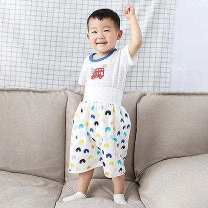 Baby Diaper Skirt Waterproof Urine Pants Washable Leakproof Skirt