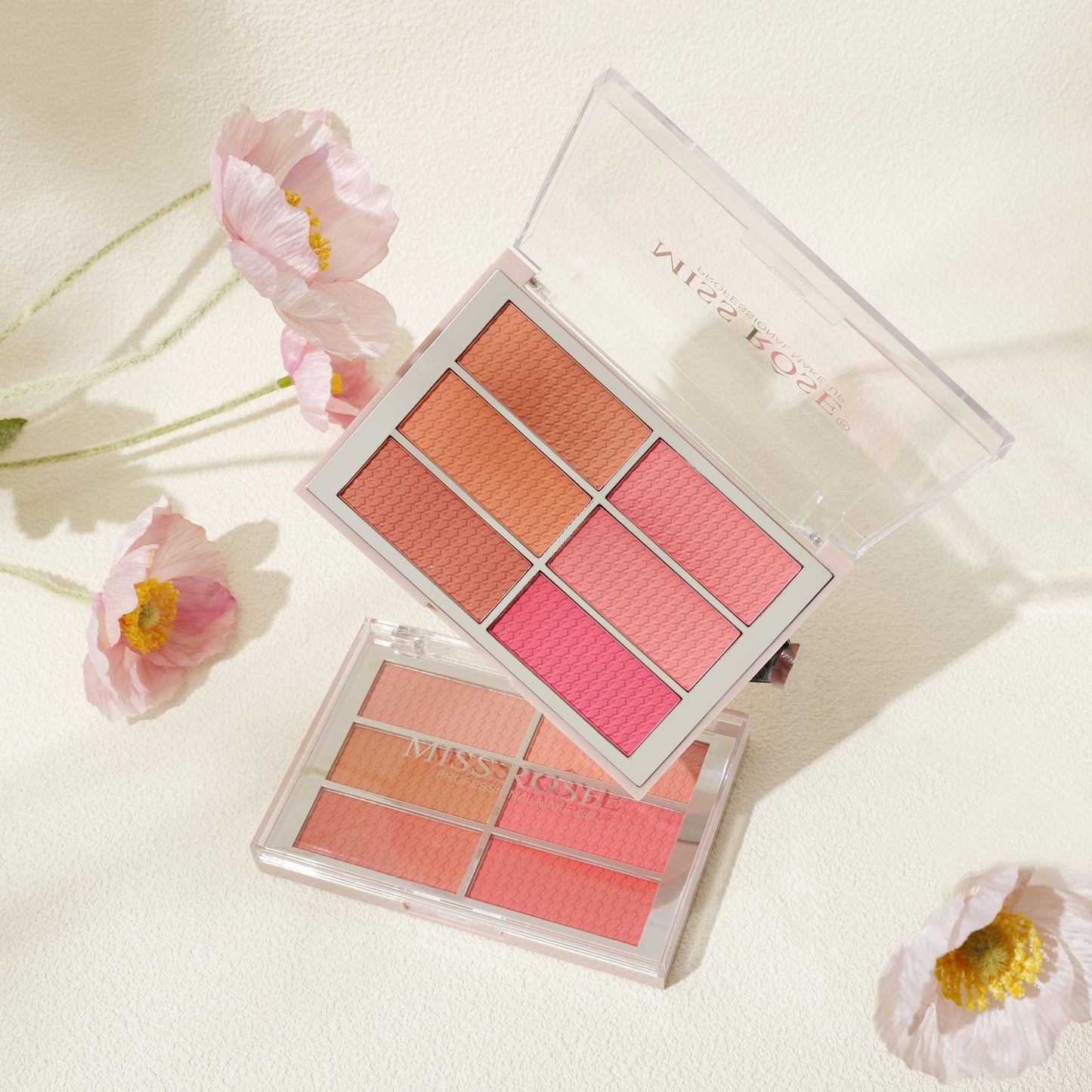 Miss Rose Rubik's Cube Matte Blusher 6 Colors Palette