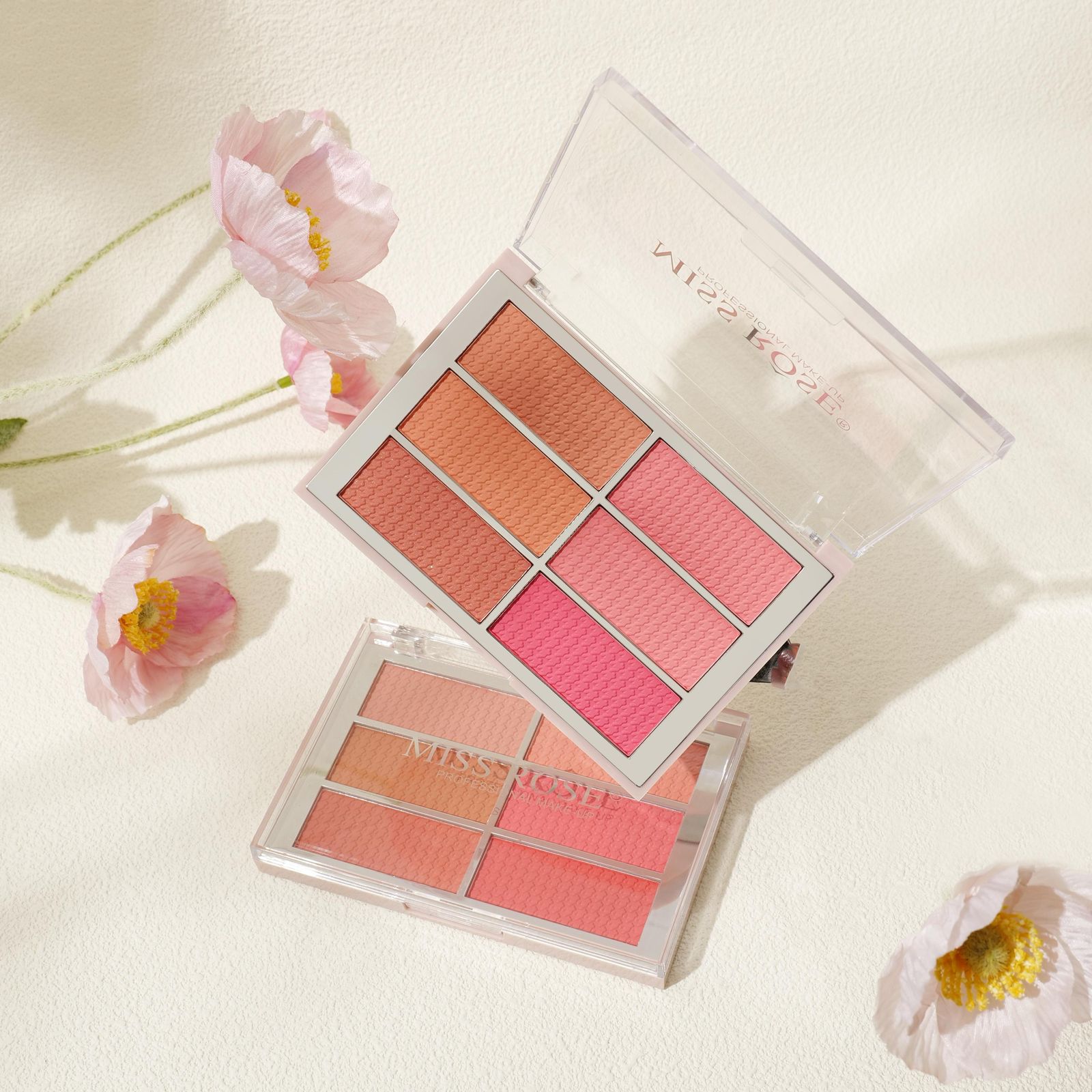 Miss Rose Rubik's Cube Matte Blusher 6 Colors Palette