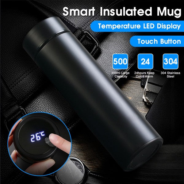 Temperature Display Thermos Water Bottle 500 ML