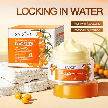 SADOER Sea Buckthorn Fruit Acid Vitamin C Antioxidant Hydrating Facial Cream