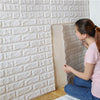 3D Embossed Wall Brick Sheet Panel Waterproof Foam Indoor Wall Tile