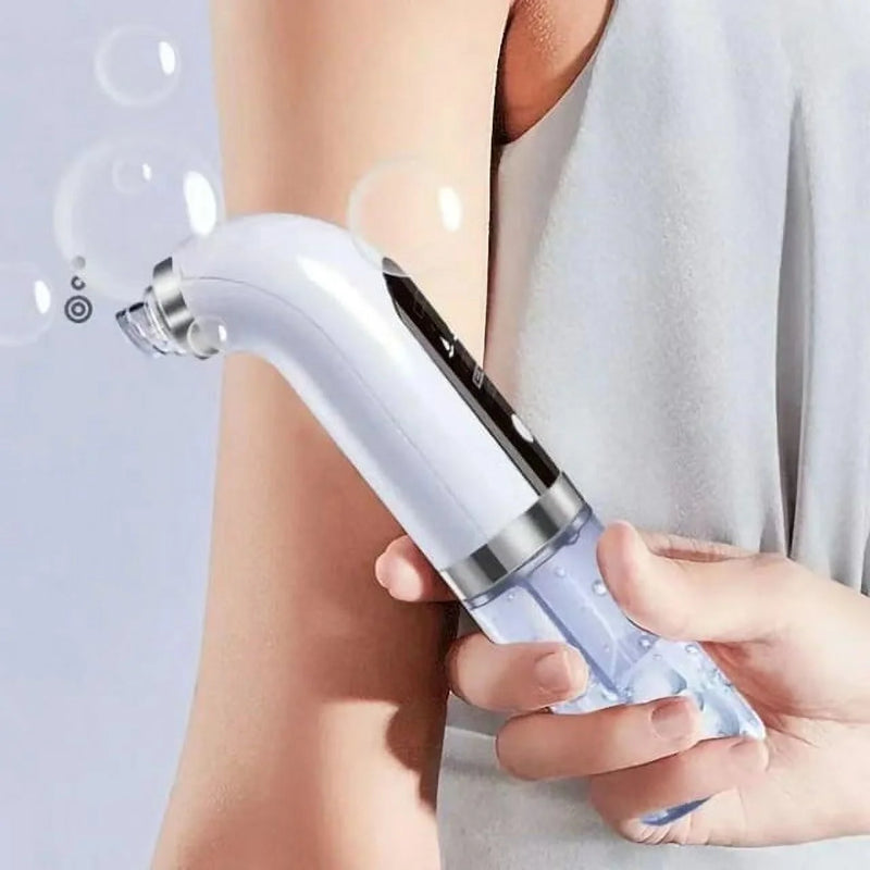 HydraFacial Pore Vacuum Blackhead Remover 2in1 Deep Cleansing and Hydrating Pimple Extractor Tool With 6 Suction Heads 3 Gears Adjustable