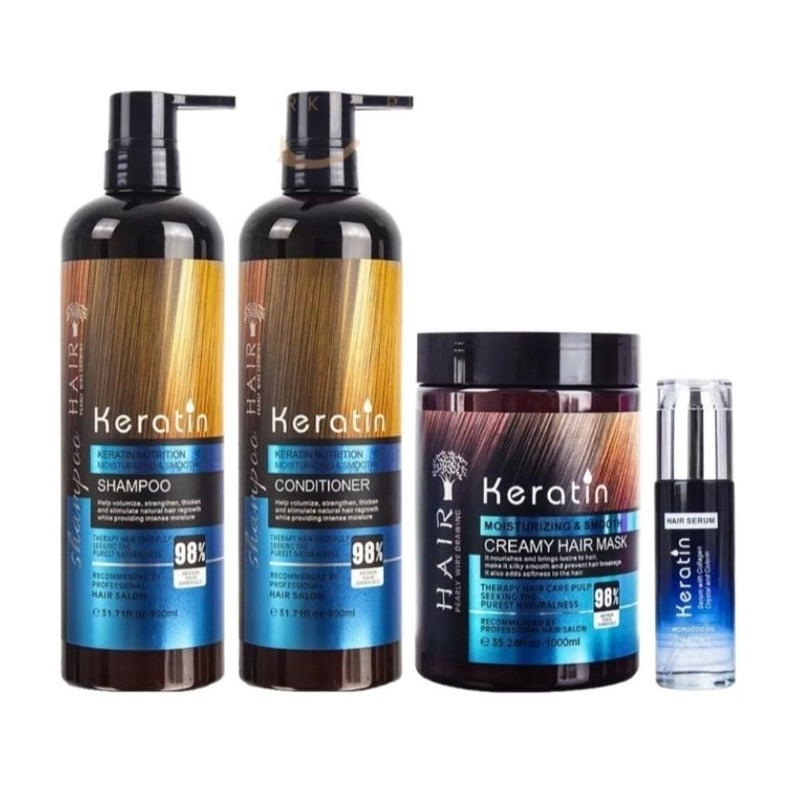 Keratin Shampoo Conditioner Hair Mask And Hair Serum 4in1 Deal