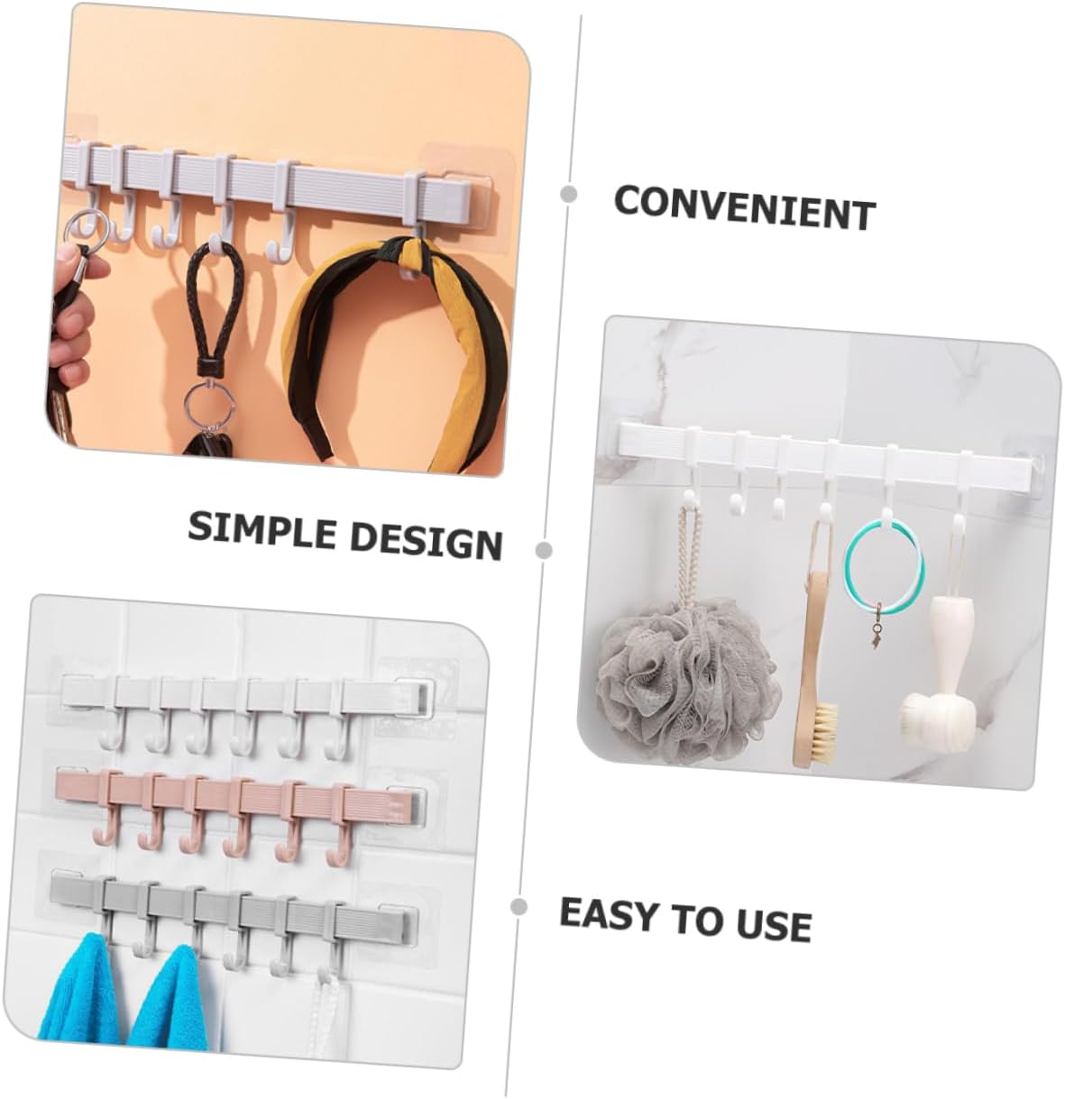 Multifunction Storage Hook Cupboard Organizer Storage Rack 6 Hook
