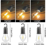 Mini LED Tent Light Camping Light Type-C USB Rechargeable Waterproof With Hook And 3 Modes