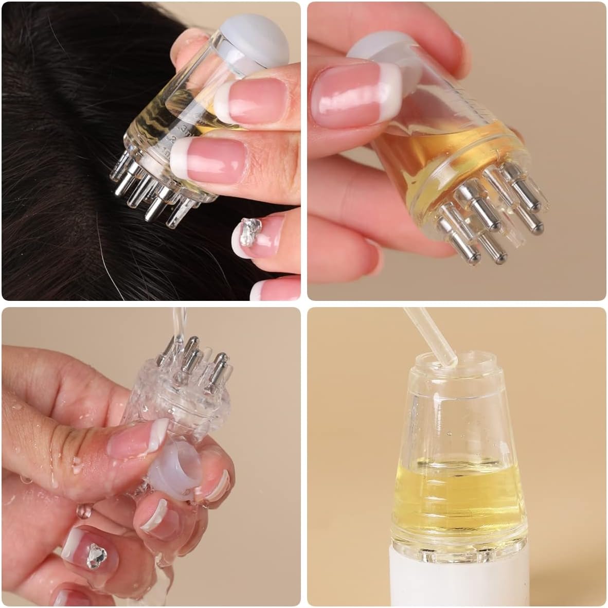 Mini Portable Oil Scalp Applicator Hair Oil Applicator Bottle Scalp Massager