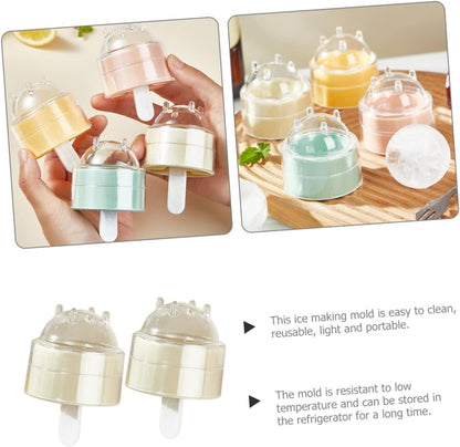 Popsicles Ice Ball Mold Easy Demolding Lollipop Ice Ball Making Mold Pack Of 4