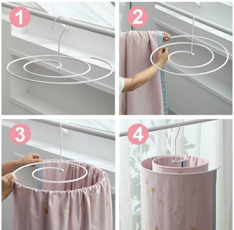 Scale Round Bed Sheet Drying Rack Laundry Hanger for Bed Sheet Blanket Mattress and Towel