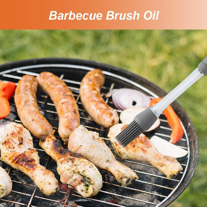 Multifunctional Silicone Oil Brush With Long Handle For Grilling BBQ Baking