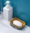 Wall Mounted Self-adhesive  Soap Dish Holder With Water Draining Tray