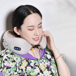 Massaging Neck Pillow U-Shaped Memory Foam Travel Pillow Massager