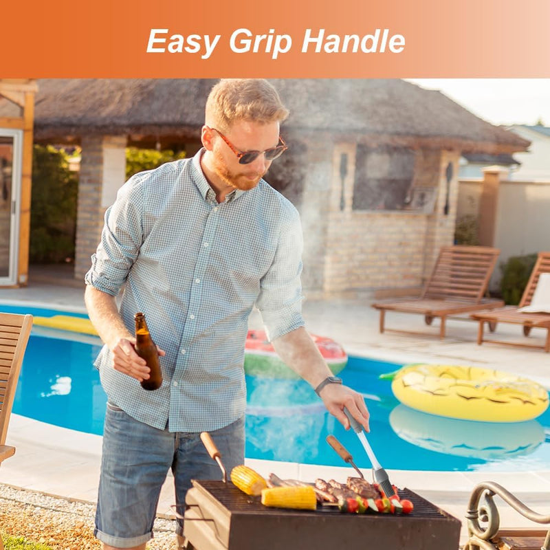 Multifunctional Silicone Oil Brush With Long Handle For Grilling BBQ Baking