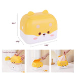 Cute Pet Dog Mini Trash Can Storage Box Double Press Trash Can with Lid