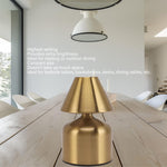 USB Rechargeable Retro Metal Tabletop LED Lamp Touch Control