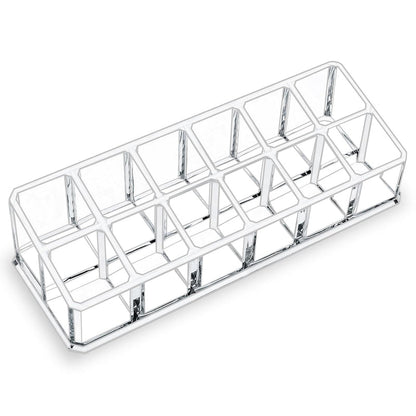 Cosmetic Make Up Clear Acrylic Lipstick Nail Paint Organizer with 12 Sections