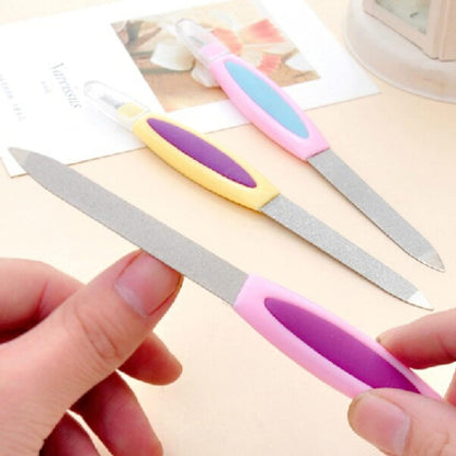 Multifunctional 2 in 1 Stainless Steel Cuticle Nail Buffer Nail Filler