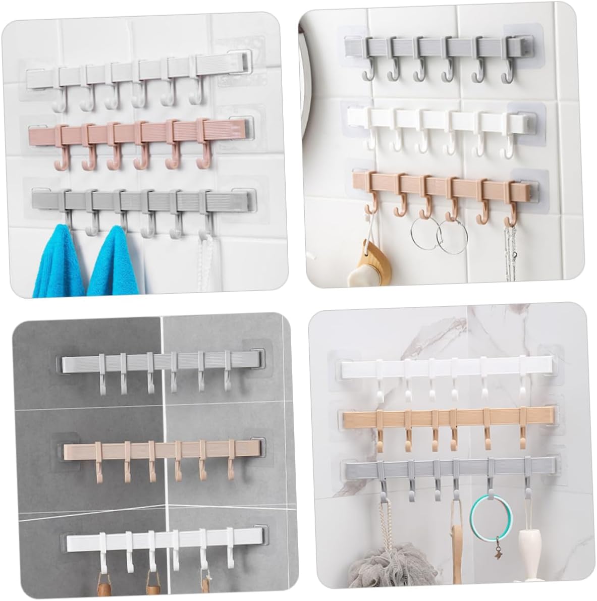 Multifunction Storage Hook Cupboard Organizer Storage Rack 6 Hook